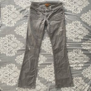 ARDEN B. Grey straight leg jeans